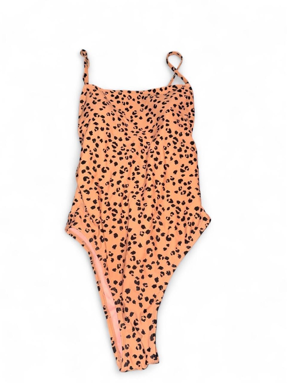 Peach Leopard Print One-Piece Swimsuit